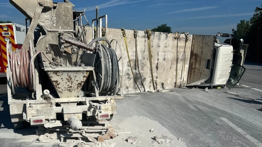 All westbound lanes were closed on I-64 in Goochland due to tractor-trailer crash