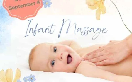 Infant Massage Class – Register Now – Class Starts September 4!