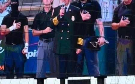 ‘That’s a really proud moment for me’: Powhatan fire chief sings National Anthem at Banana Ball baseball game