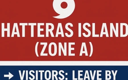 A mandatory evacuation is in effect for those in Hatteras Island Zone A