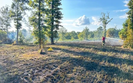 Person flown to hospital after trying to contain large brush fire in Brunswick