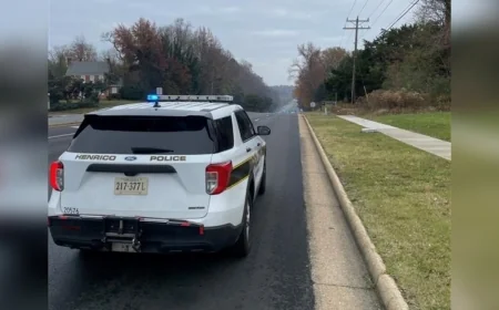 Man in hospital after police found vehicle in ditch on Three Chopt Road