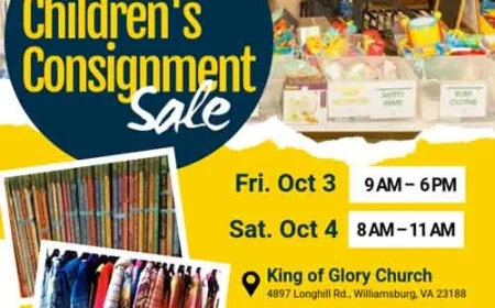 King of Glory Children’s Consignment Sale – October 3 & 4