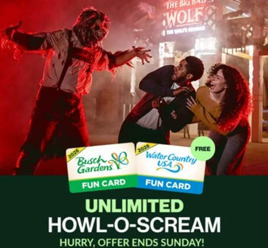 Busch Gardens and Water Country USA Summer Sale on Tickets and Fun Cards for 2025