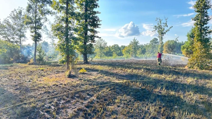 Person flown to hospital after trying to contain large brush fire in Brunswick