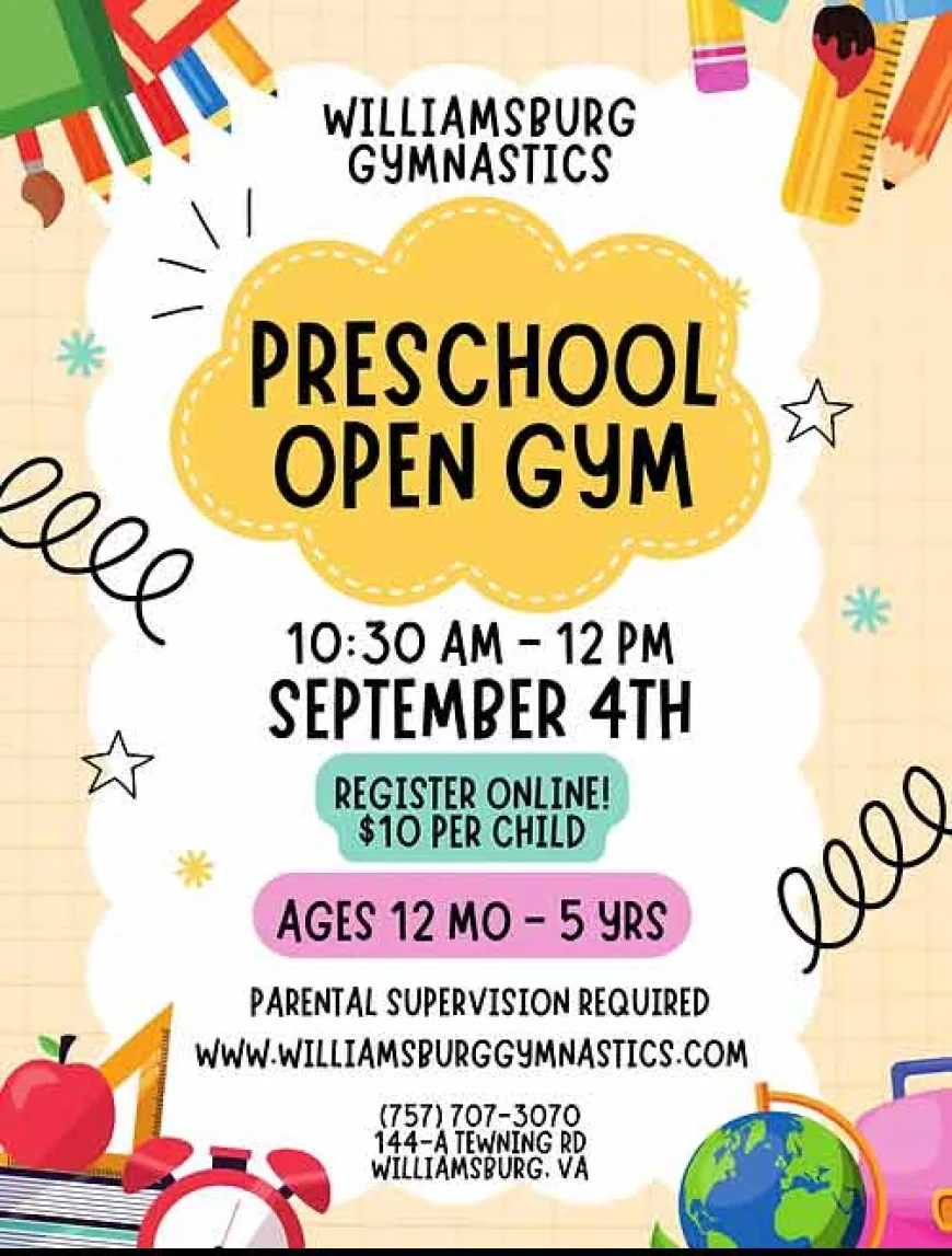 Fall Open Gyms at Williamsburg Gymnastics