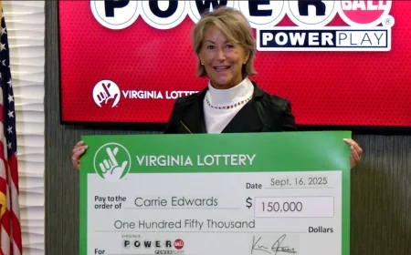 ‘I knew that I needed to give it all away’: Midlothian woman donates all of her $150,000 lottery prize