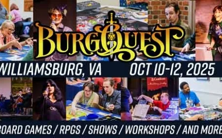 BurgQuest – 3 Day Tabletop Gaming Festival Returns to Williamsburg on October 10 – 12