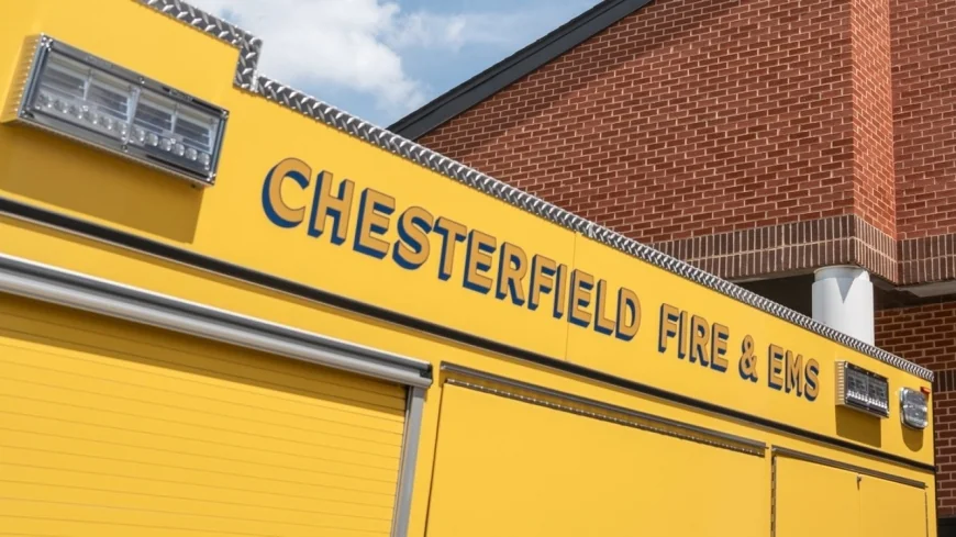 Chesterfield firefighters battle Labor Day brush fire behind Walmart