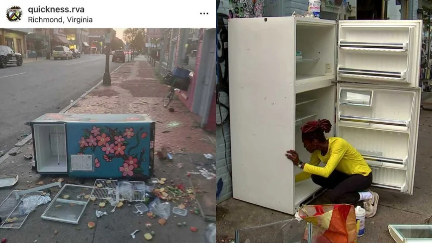 ‘Shout out to you all’: Vandalized Richmond community fridge quickly replaced after neighbors step in