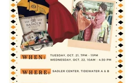 WM Campus Thrift Extravaganza (formerly The Costume Sale) Tuesday Oct 21 & Wednesday 22, 2025 at W&M Sadler Center – Details: