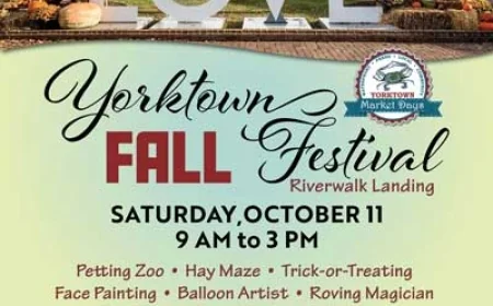 Yorktown Fall Festival – huge event with family activities at Yorktown Market Days – Oct. 11