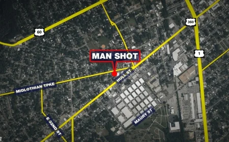 Man hospitalized after being shot on Midlothian Turnpike in Richmond