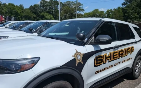 Charles City County deputy hospitalized after single-vehicle crash on Ruthville Road