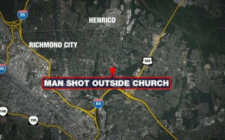 Man shot dead outside Richmond church after an argument