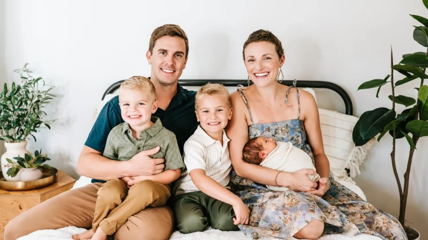 ‘I’d never had a mammogram before’: Chesterfield mother battles breast cancer while pregnant with third son