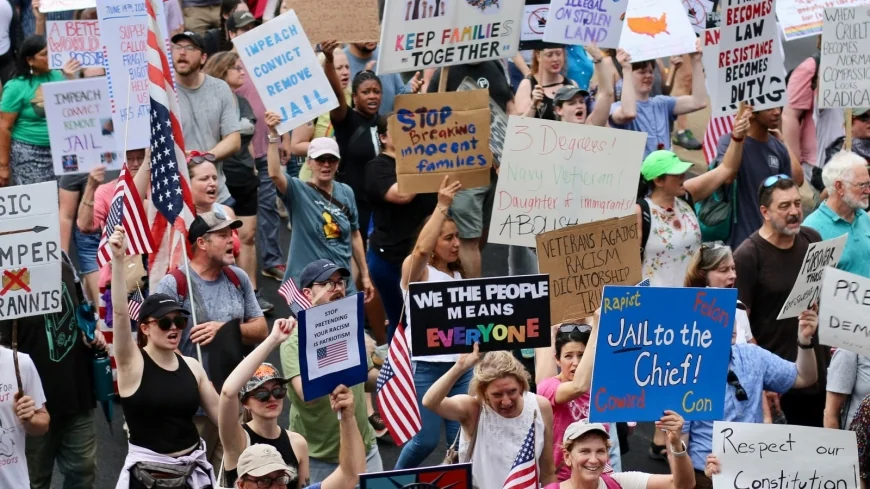 Thousands gather in Richmond as part of nationwide “No Kings” protest