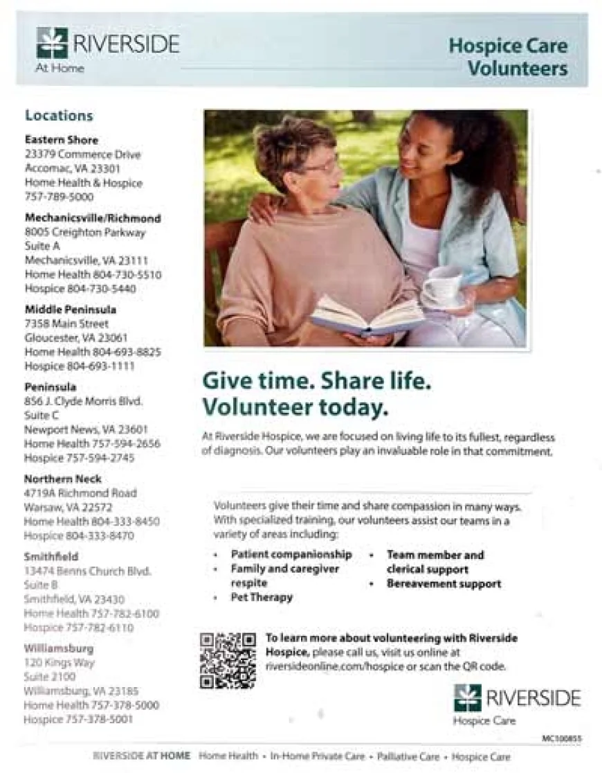 Riverside Hospice Care Volunteer Opportunities