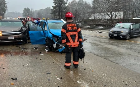 Two hospitalized after 3-vehicle crash on I-95 North in Hanover