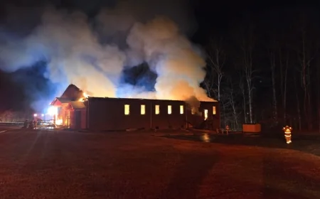 Mt. Nebo Baptist Church in Blackstone catches fire