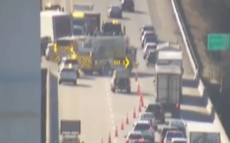 Two people injured in three-vehicle crash on I-295 South in Chesterfield