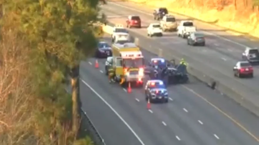Two seriously hurt after pursuit ends in crash on I-95 South in Chesterfield