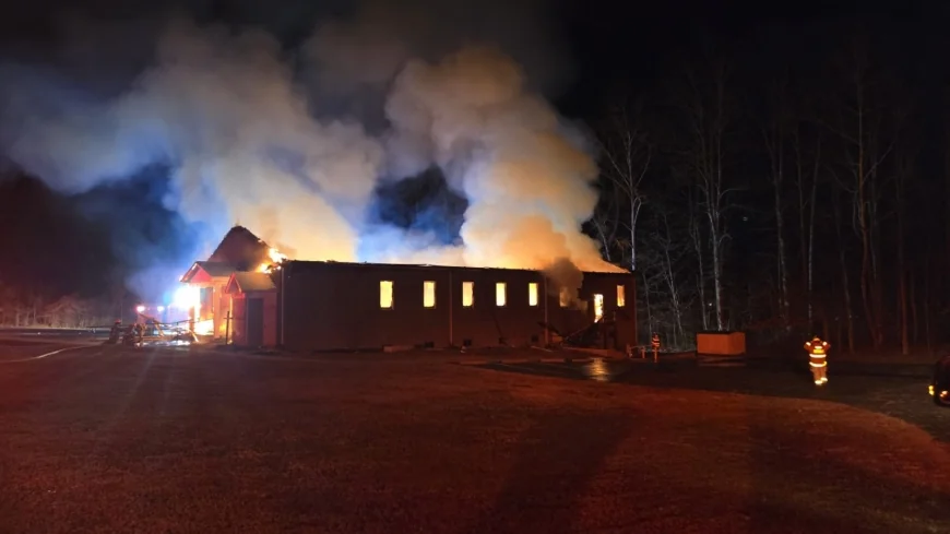 Mt. Nebo Baptist Church in Blackstone catches fire