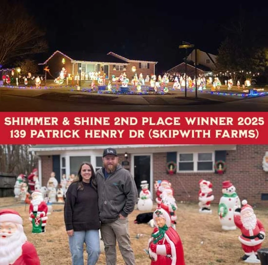 2nd Place Winner of 2025 Shimmer & Shine Holiday Lights Contest: 139 Patrick Henry Dr