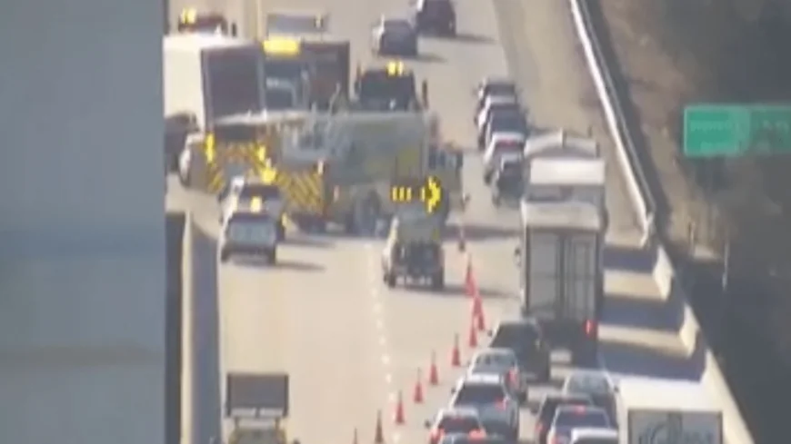 Two people injured in three-vehicle crash on I-295 South in Chesterfield