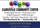 On Tuesday, January 20, 2026 at 07:00 pm - CLARKSVILLE RURITANS: BINGO hosted by the Clarksville Ruritans on Tuesdays