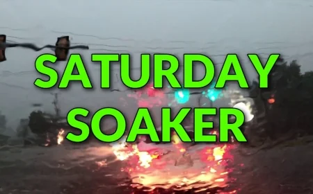 StormTracker8:  Saturday Soaker; Sunny Sunday but windy