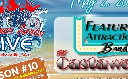 On Saturday, May 2, 2026 at 04:00 pm - LAKE LIVE SUMMER SERIES: Feature Attraction Band with The Castaways!