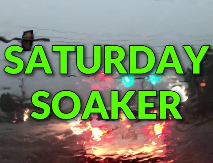StormTracker8:  Saturday Soaker; Sunny Sunday but windy