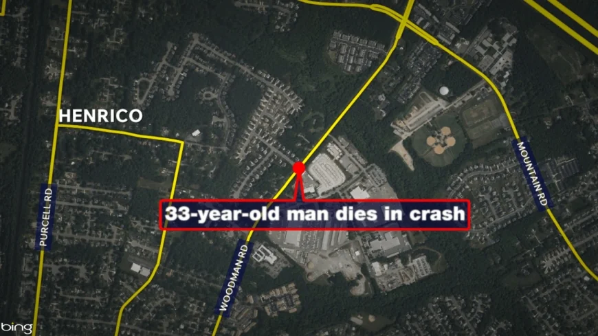 33-year-old man dies in single-vehicle crash in Henrico County