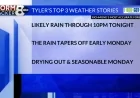 StormTracker8: Likely rain through 10PM tonight; tapers off early Monday