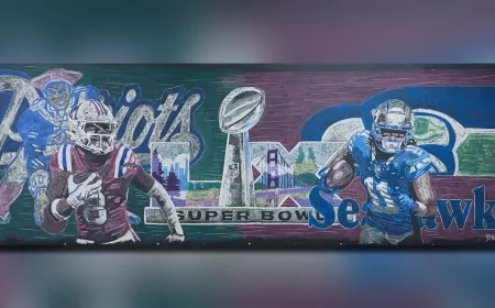 Henrico teacher makes his mark on the Super Bowl, continues chalkboard mural tradition
