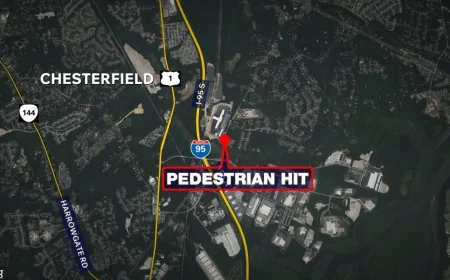 Man with life-threatening injuries after being hit by a vehicle in Chesterfield
