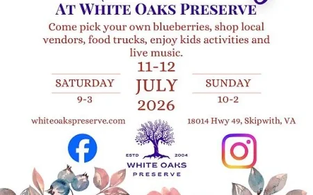 On Saturday, July 11, 2026 at 09:00 am - WHITE OAKS PRESERVE: 4th annual Blueberry Fest at White Oaks Preserve
