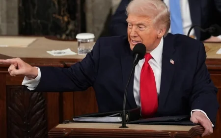 Trump seeks to calm economic jitters in longest-ever State of the Union