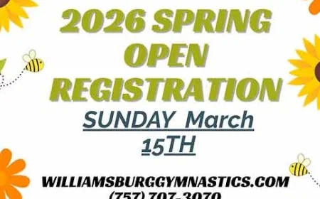 Williamsburg Gymnastics Spring Classes – Registration Opens on March 15 for All Ages & Abilities
