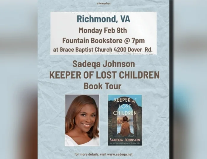 Author Sadeqa Johnson to host book talk in Henrico with 8News anchor Deanna Allbrittin