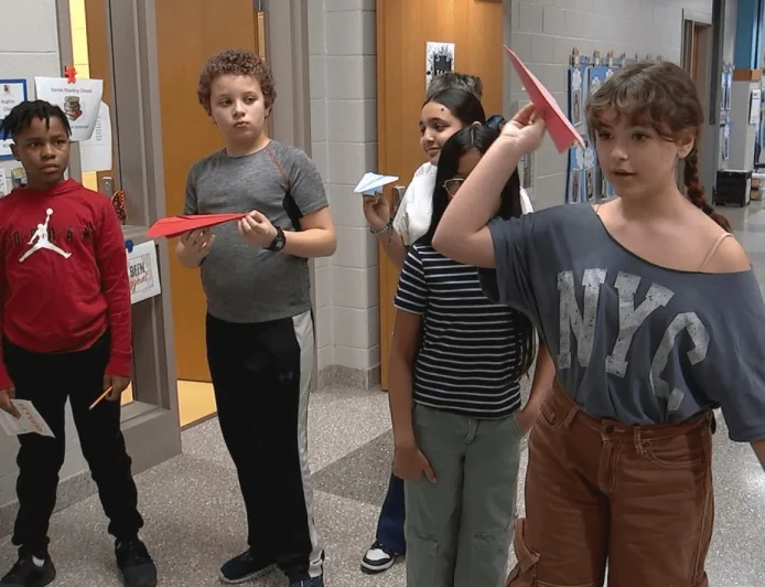 Paper airplanes take off in Chesterfield for National Engineers Week