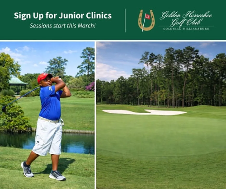 Junior Golf Clinics – Registering Now – at Colonial Williamsburg Green Course – Spring 2026