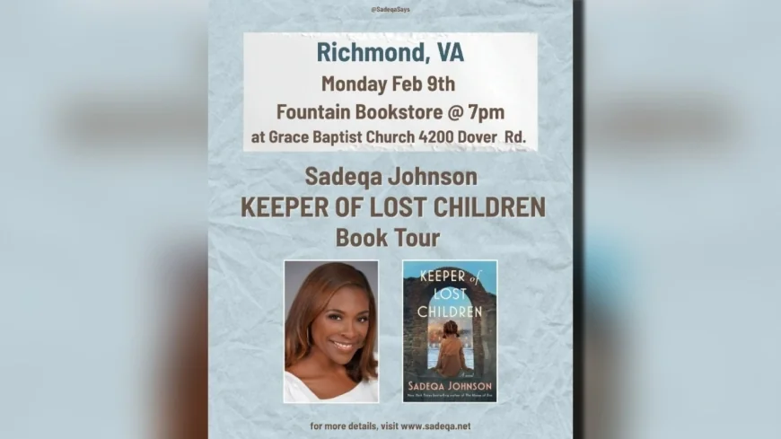 Author Sadeqa Johnson to host book talk in Henrico with 8News anchor Deanna Allbrittin