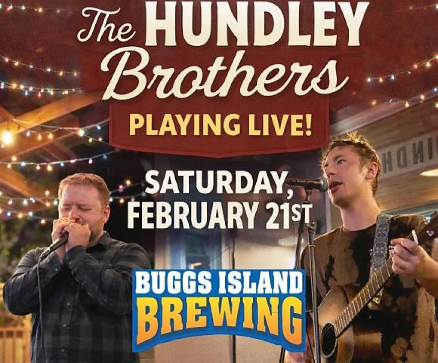 On Saturday, February 21, 2026 at 06:00 pm - BUGGS ISLAND BREWING: The Hundley Brothers Live at BIB