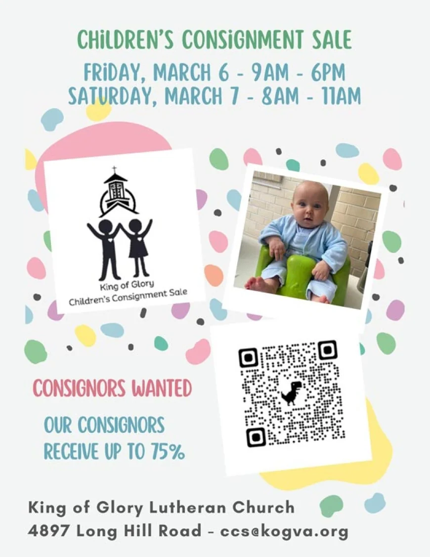 King of Glory Children’s Consignment Sale – March 6 & 7