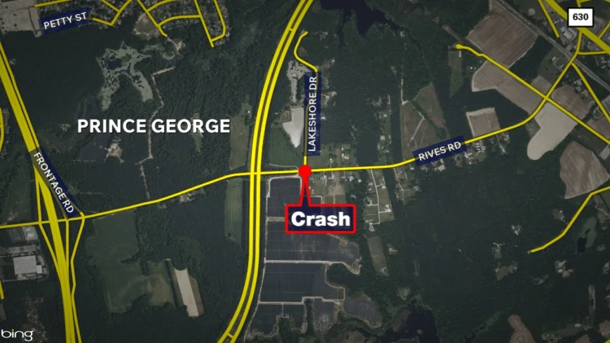 Woman hospitalized after four-vehicle crash in Prince George