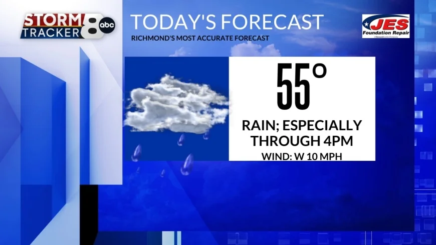 StormTracker8:  Showers through 4PM today