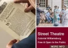Street Theatre – FREE & Open to the Public in Colonial Williamsburg – March 2026