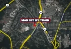 Man fighting for life after being hit by train in Richmond